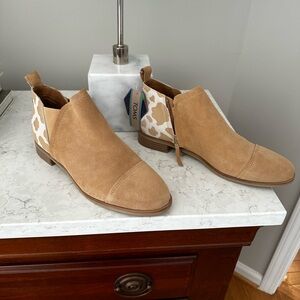 TOMS Tan Suede Ankle Boots